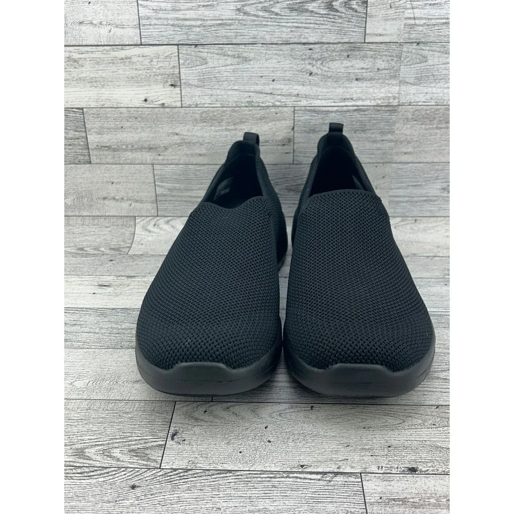 Skechers Go Walk Joy Stretch Fit Black Slip On Shoes 124187W Womens Sz 9.5 Wide